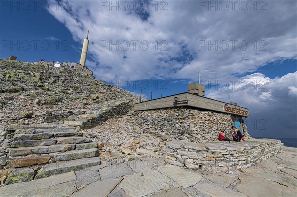 Summit installation on Gausta or Gaustatoppen highest mountain in Norway