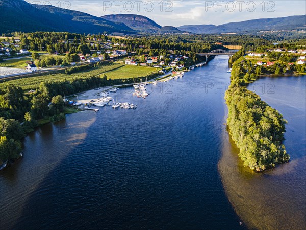 Aerial of the Norsjofjord at Akkerhauge