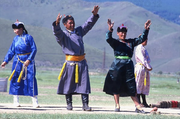 Judges during a men archery competition