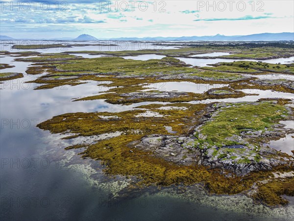 Aerial of the rugged coastline of the Unesco world heritage site