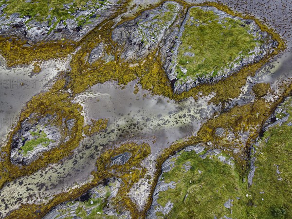 Aerial of the rugged coastline of the Unesco world heritage site