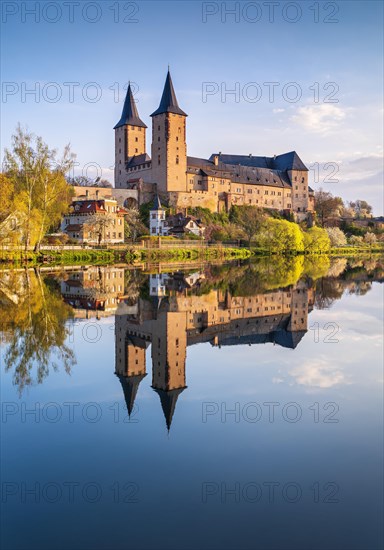 Rochlitz castle in the morning light