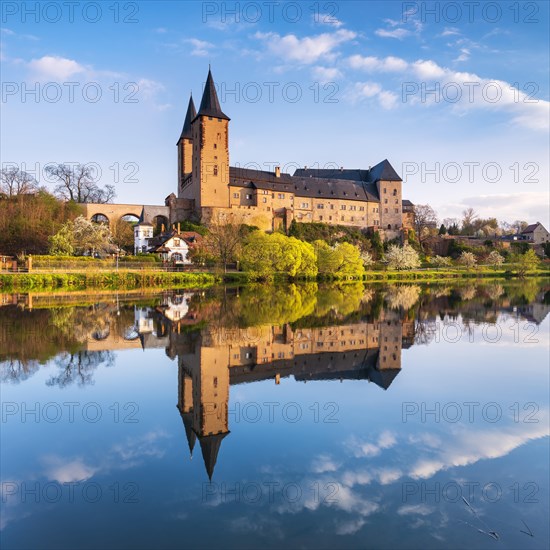 Rochlitz castle in the morning light