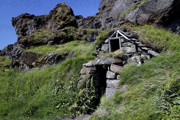 Grass sod house
