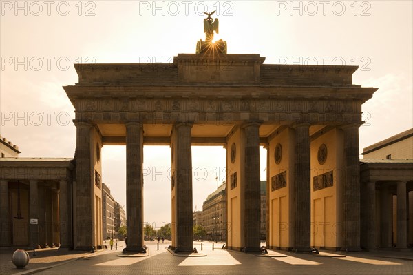 Brandenburg Gate early morning backlit