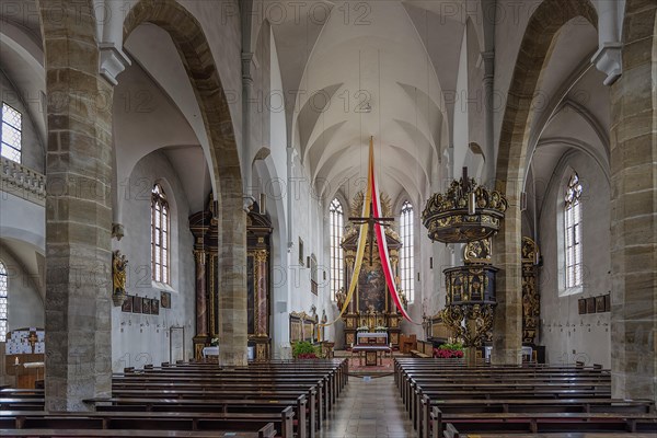 Interior of the parish church St. Marien
