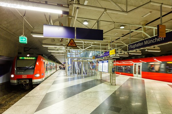 S-Bahn station Deutsche Bahn at Munich Airport