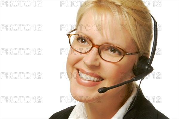 A beautiful friendly secretary/telephone operator