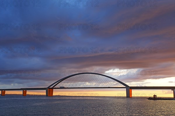 Fehmarnsund Bridge in the last evening light