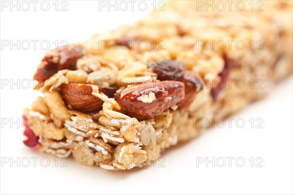 Granola bar isolated on a white background