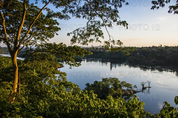 Overlook over the Nile at the source of the Nile in Jinja