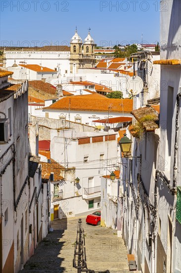 Cityscape of Campo Maior with Saint John the Baptist church
