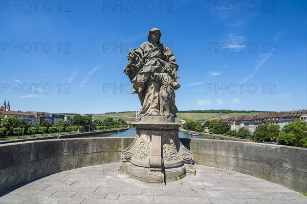 Wuerzburg's Old Main Bridge (Alte Mainbruecke) over the Main