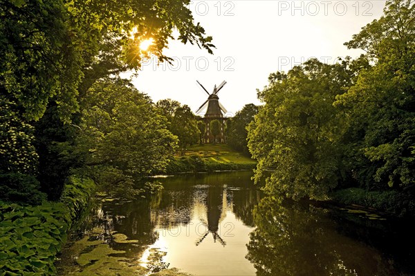 Windmill Herdentorswallmuehle in the Bremer Wallanlagen