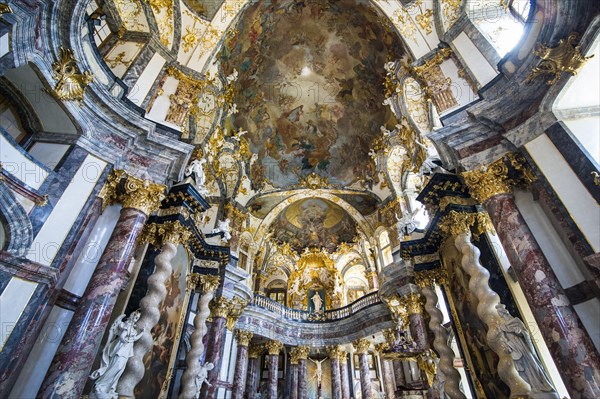 Interior of the Residence Hofkirche in the The Wuerzburg Residence