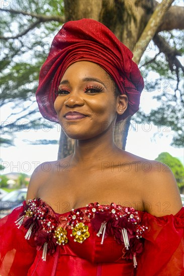 Beautiful dressed local nigerian woman