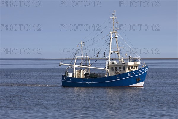 Crab cutter in the North Sea off Buesum