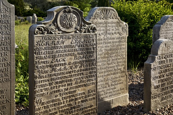 Talking gravestones at the cemetery of the St. Clemens church