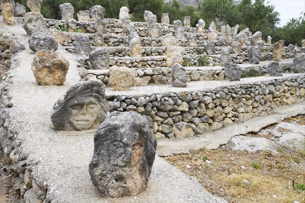 Thousands of sculpted figures by artist Filippo Bentivegna at Il Castello Incantato