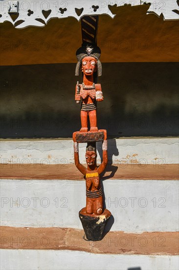 Wooden statues at the Ceremony yard of the King's palace