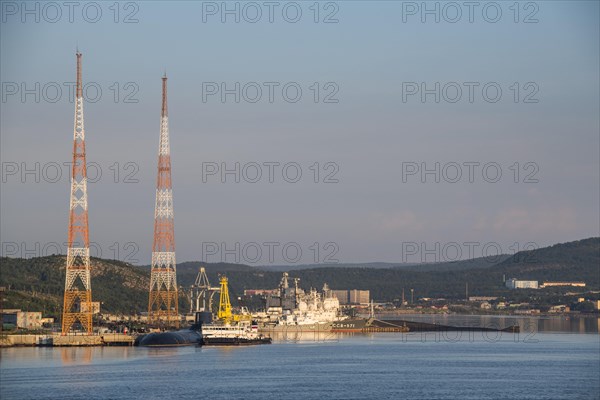 Nuclear submarine in Kola Bay