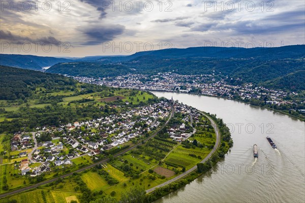 View from the Gedeonseck down to the Rhine at Boppard