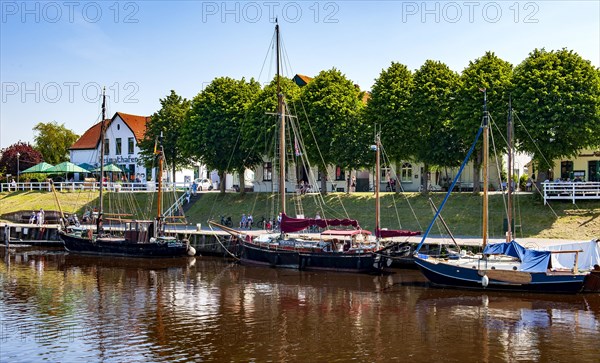 Sailing ships in the German Sielhafenmuseum Carolinensiel Carolinensiel
