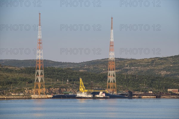 Nuclear submarine in Kola Bay