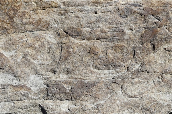 Stone pattern in a dry riverbed