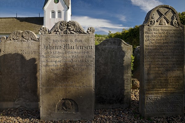 Talking gravestones at the cemetery in front of St. Clemens church
