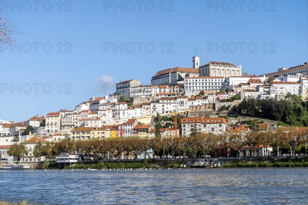 Beautiful old town of Coimbra located on the hill by Mondego river