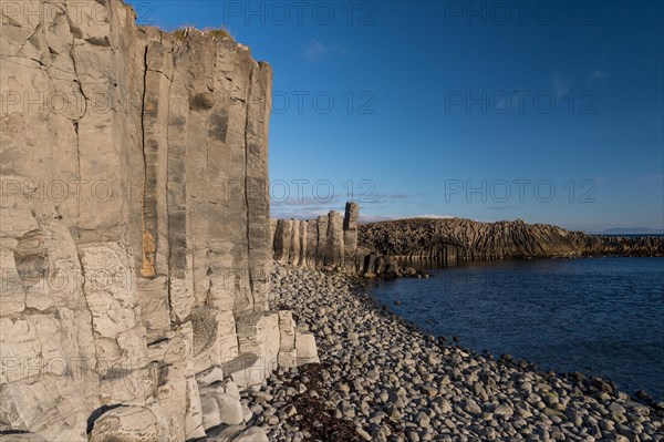Rounded stones on the beach