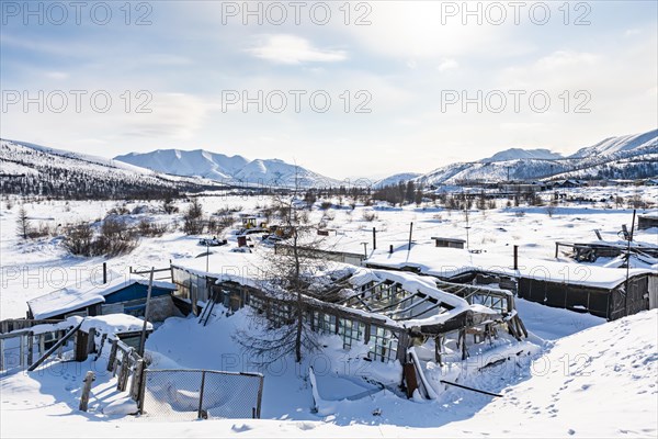 Abandoned mining town along the Road of Bones