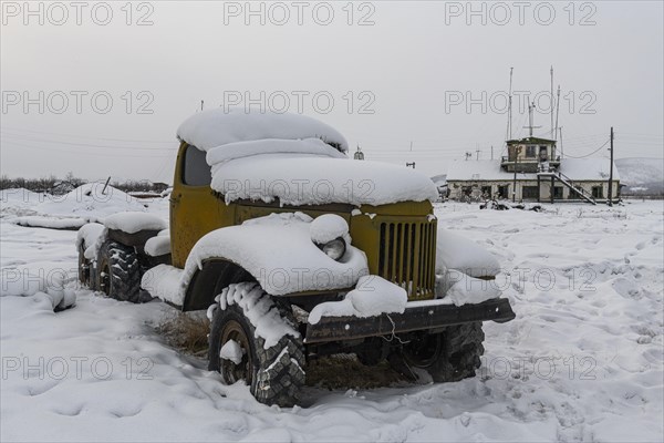 Abandoned truck in Tomtor one of the cold spots on earth