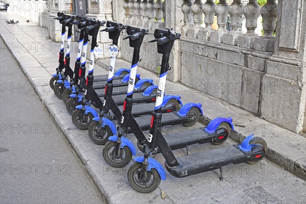 Electric scooters for rent in the old town