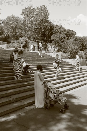 Mothers with prams on Potemkin's stairs