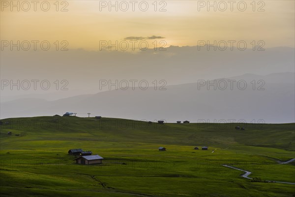 Evening view of the Ritten mountain range and the Rittner Horn (right)