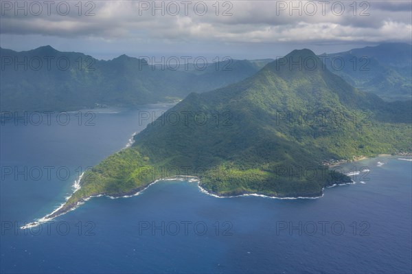 Aerial of the island of Upolo
