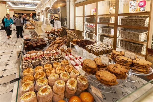 Biscuits and sweet pastries at a display