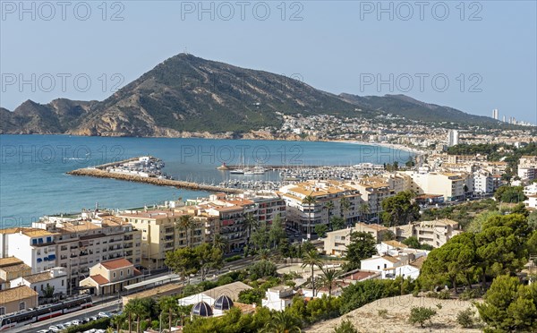 View of seaside Altea from Mirador de la Plaza de la Iglesia in Old Town