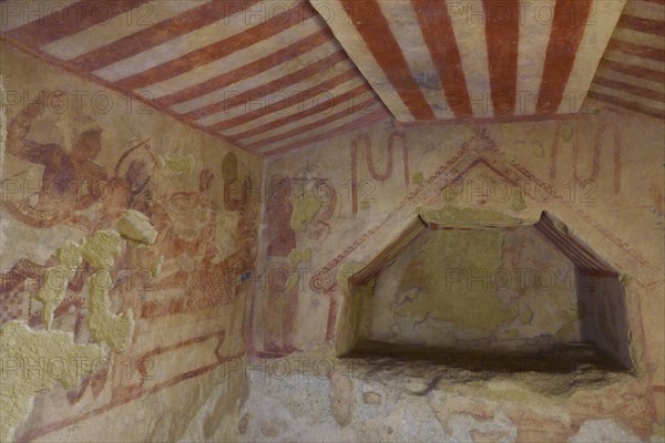 Burial chamber with frescoes