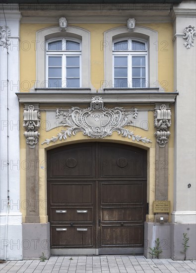 Historic entrance portal of a residential house