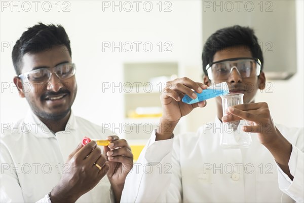 Students in an internship at the university