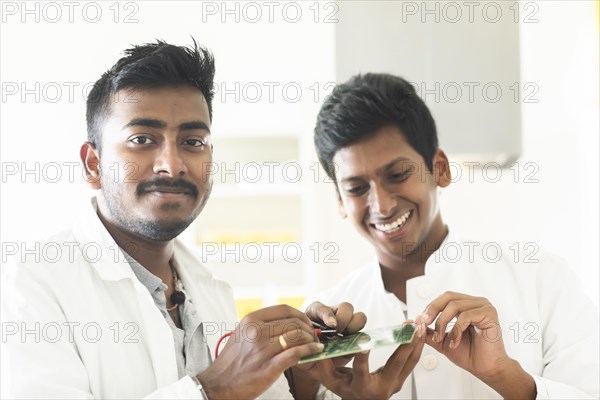 Students in an internship at the university