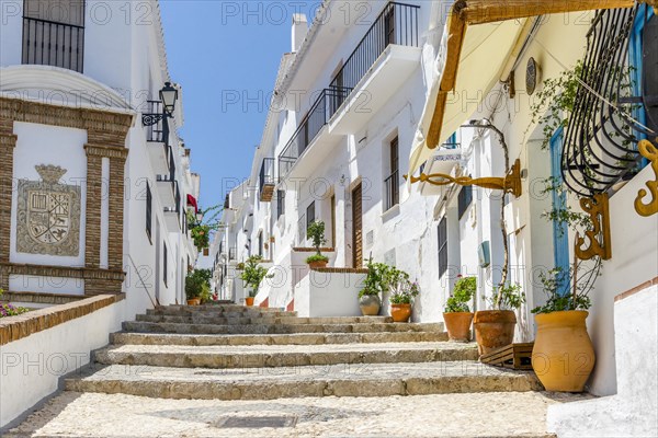 Picturesque town of Frigiliana located in mountainous region of Malaga
