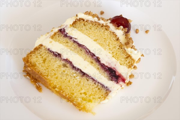 Plate with piece of cake