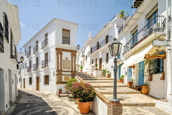Picturesque town of Frigiliana located in mountainous region of Malaga