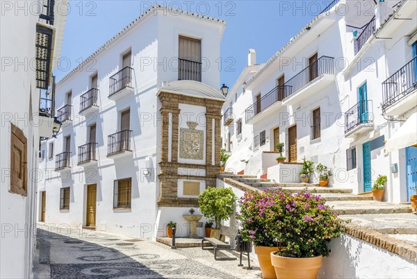 Picturesque town of Frigiliana located in mountainous region of Malaga