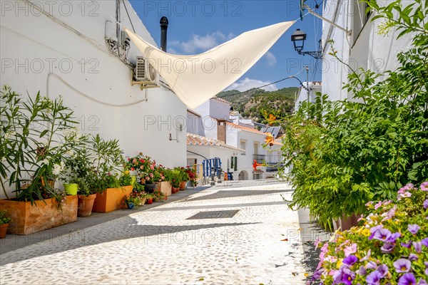 Picturesque town of Frigiliana located in mountainous region of Malaga