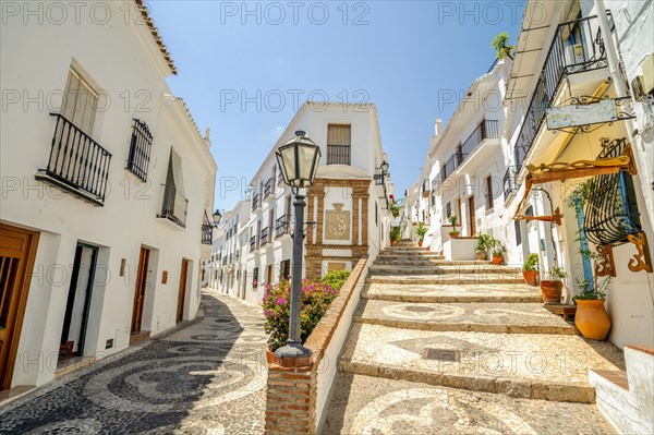 Picturesque town of Frigiliana located in mountainous region of Malaga